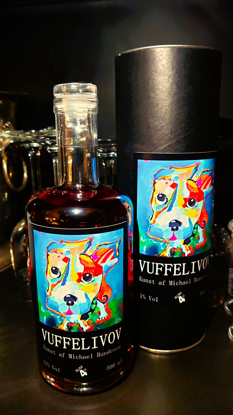 Rum4u "Vuffelivov" kunst af Michael Bundesen, 41,0%, 500ml