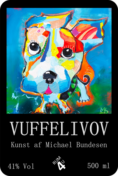 Rum4u "Vuffelivov" kunst af Michael Bundesen, 41,0%, 500ml